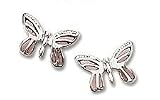 Lilac Butterfly 925 Sterling Silver Earrings