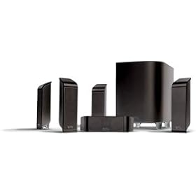 Infinity TSS-1200 5 Compact Satellite Speakers and a Powered Subwoofer Charcoal