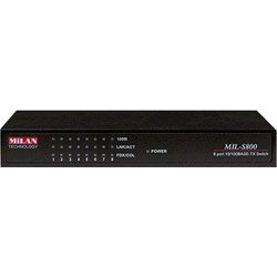 MiLAN MIL-S500 - Switch - 5 ports - Ethernet, Fast Ethernet - 10Base-T, 100Base-TX - external
