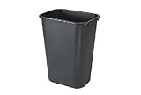 10 Gallon Rubbermaid Plastic Wastebasket - Black