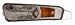 2005-2008 Ford Mustang Euro Bumper Light Assembly w/Amber Reflector Chrome