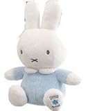 Miffy Blue 14cm soft bean rattle with 'little star' embroidered on one foot.