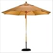 Sunbrella A Vellum California Umbrella 9' Octagonal Fiberglass Pulley Market Patio Umbrella