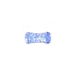 6 Gauge Light Blue Acrylic Glitter Saddle Plug