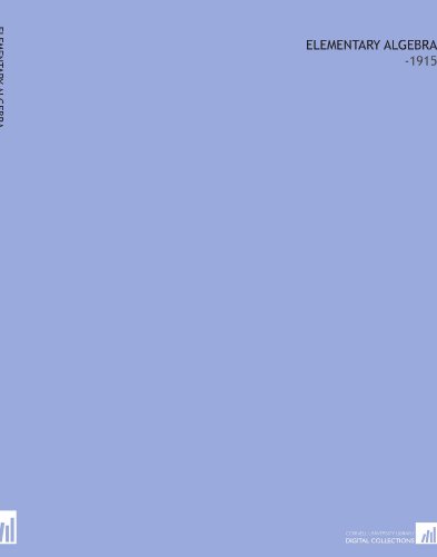 elementary algebra 1915