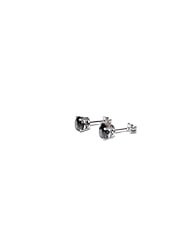 14k White Gold Black Diamond Stud Push Back Earrings (3.00 cttw Quality Grade A)