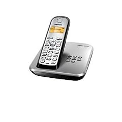 Siemens Gigaset AS285 DECT Schnurlostelefon mit Anrufbeantworter, beleuchtetes Display und Tastatur, schwarz/ silber