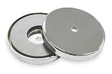 Industrial Grade 6XY87 Round Base Ring Magnet, 2.035 In Dia