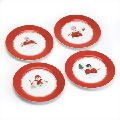 Set of 4 Snowman Dinner Plates