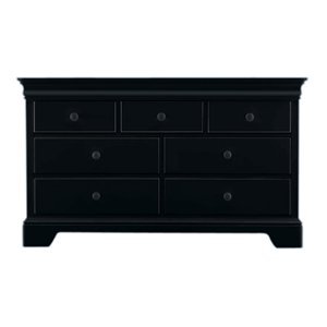 Black Young America by Stanley All Seasons 7 Drawer Double Dresser with Optional Changing Station Black Young America by Stanley All Seasons 7 Drawer Double Dresser with Optional Changing Station