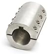 7/8-5/8 Double Split Shaft Coupling Stainless Steel With Keyway Qty(1)