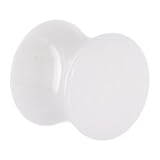 3/8 Inches White Acrylic Saddle Plug
