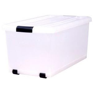 【クリックで詳細表示】フタ式 押入収納ケース コロ付き