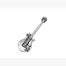 Pewter Pin Badge Music Electric Guitar (Gibson)