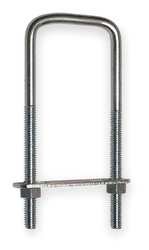 Battalion 1WBE3 U bolts, Square, 2 Lx5 Hx5/16 In W