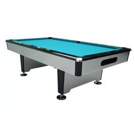 Playcraft Silver Knight-7' slate pool table, ball return SV-7R by