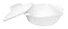 Corelle Coordinates 3 1/2 quart Square Round Casserole with Ceramic Cover, Pure White