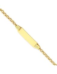 14k Yellow Gold ID Lobster Beautiful Bracelet 8in