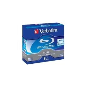Verbatim 43615 BD-RE 2x 25GB Blu-ray 5 pack Jewel Cased