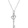 Sterling Silver Inspirational Blessings Friendship Key of Love Necklace