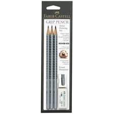 Faber-Castell GRIP Graphite Pencil - 3 count 800014 Sketch Set