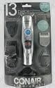 Conair 12 Piece Rechargeable Beard and Mustache Professional Multi Use Trimmer, Silver and Black