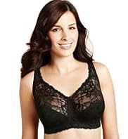 Jacquard Lace Total Support B-G Bra