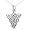 925 Solid Sterling Silver Celtic Triangle Everlasting Pendant Necklace on 16 Inch Chain