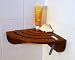 Sold Teak Corner Suction Shower Shelf