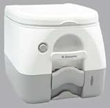 Dometic - 974 Portable Toilet 2.6 Gallon - Tan w/Brackets Dometic - 974 Portable Toilet 2.6 Gallon - Tan w/Brackets