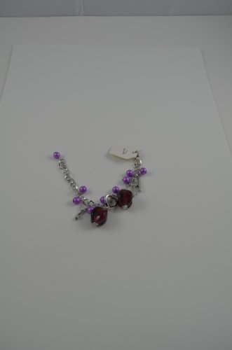 Bracelet clasp muranobeads Charms PURPLE
