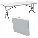 Palm Springs Folding Portable Camping / Party Table 6 Ft White