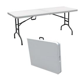 Palm Springs Folding Portable Camping / Party Table 6 Ft White