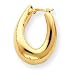 14k Twisted Oval Hoop Earrings