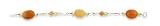 Sterling Silver Carnelian/Peridot/Cultured Pearl Bracelet