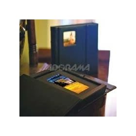 Renaissance Albums The Box, Large Mount Box, Holds 18-21 Mounts, Black The Book PU
