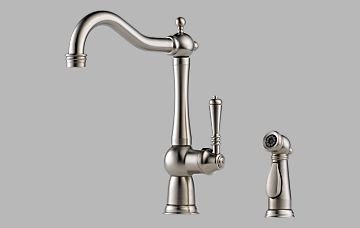 Brizo 61136LF-SS Tresa Single Handle Kitchen Faucet with Spray – Stainless