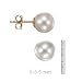 14k Gold, 8-8.5mm Akoya Cultured Pearl Stud Earring