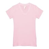 AnvilCotton/SpandexV-NeckT-ShirtinFrostPinkinX-Large