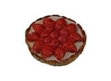 Obsttorte Erdbeere Erdbeertorte Torte Kuchen Gebäck Lebensmittel Zubehör Küche Miniatur für Puppenstube Puppenhaus Maßstab 1:12