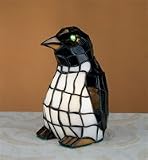 Tiffany Penguin Tiffany Style Stained Glass Accent Lamp Meyda 18470