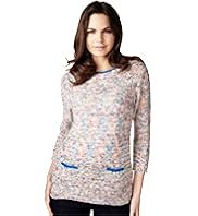 Per Una Flecked Textured Knitted Top