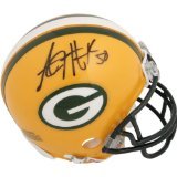 AJ HAWK SIGNED AUTOGRAPHED MINI HELMET GREEN BAY PACKERS COA + HOLOGRAM