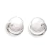 Post Earrings in 14K White Gold Swirled around Cultured Freshwater Coin Pearls