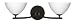Besa Lighting 2WB-420007-BR Bronze Neva Contemporary / Modern Two Light Wall Sconce with White Glass from the Neva Collection
