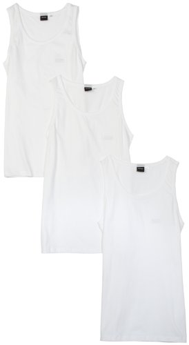 HUGO BOSS Mens Tank Top 3 Pack , White, Small
