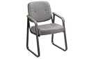 Anti-Microbial Reception Chair Gray Vinyl Upholstered