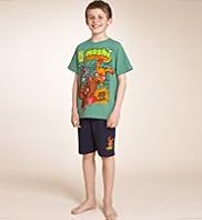 Older Boys Pure Cotton Moshi Monster Short Pyjamas