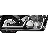 08-10 YAMAHA XV19CS: RUSH CHROME SERIES 2:2 FULL SYSTEM EXHAUST - STRAIGHT TIP by Rush