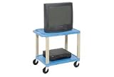 Plastic Utility Cart 2 Shelves Blue
